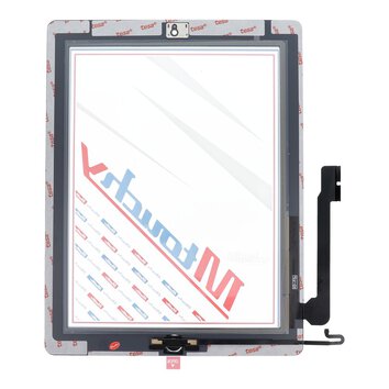 MUSTTBY Ekran dotykowy + taśma klejąca + Home do iPAD 4 (biały)