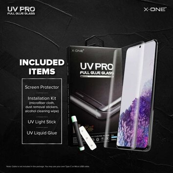 Szkło hartowane X-ONE UV PRO - do Samsung Galaxy S23 Ultra (case friendly) - działający czytnik