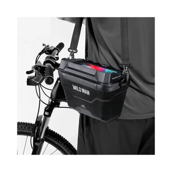 WILDMAN sakwa rowerowa na kierownic na zamek XT8 3L czarna