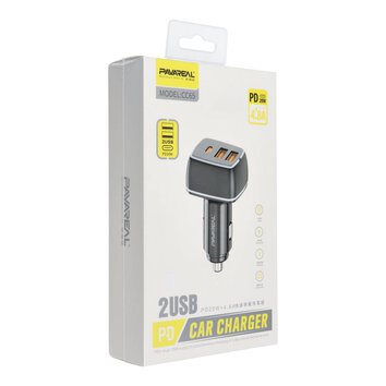 PAVAREAL adowarka samochodowa Typ C PD 20W + 2x USB 4,8A PA-CC65 biaa