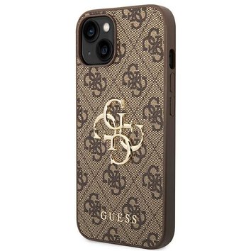 GUESS futera do IPHONE 13 / 14 / 15 GUHCP14S4GMGBR (4G Big Metal Logo) brzowy