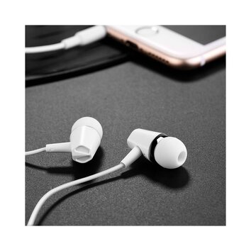 HOCO zestaw słuchawkowy / słuchawki sportowe Jack 3,5mm M34 białe