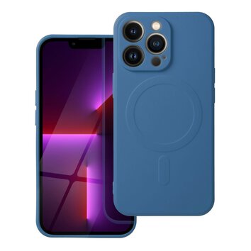 Futerał SILICONE MAG COVER kompatybilny z MagSafe do IPHONE 16 Pro niebieski