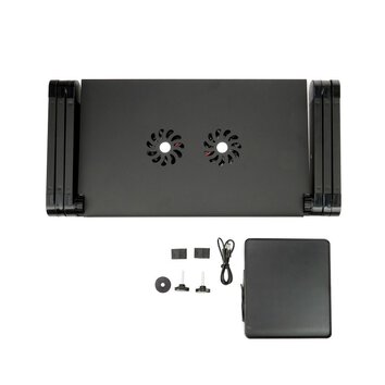 Podstawka pod laptop uniwerslna regulowana + chłodzenie YL-803 czarna