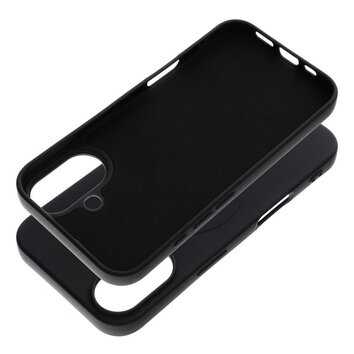 Futerał SILICONE MAG COVER (big hole) kompatybilny z MagSafe do IPHONE 16 czarny