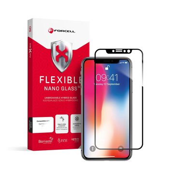 Forcell Flexible 5D - szko hybrydowe do iPhone X/Xs czarny