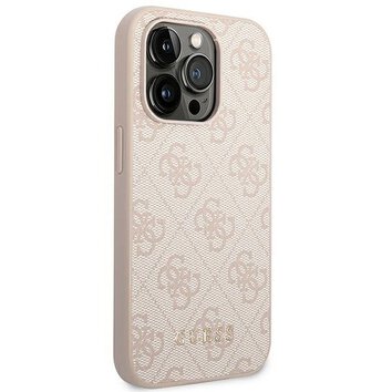 Oryginalne Etui GUESS Hardcase GUHCP14LG4GFPI do iPhone 14 PRO (4G Gold Logo / rowy)