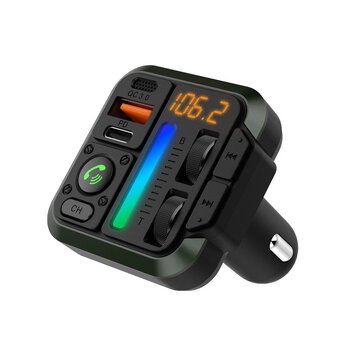 BLUE STAR transmiter FM QC3.0 PD 20W AutoBeat MT04B czarny