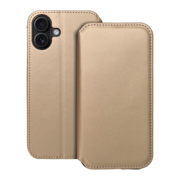 Kabura DUAL POCKET Book do IPHONE 16 Plus złoty