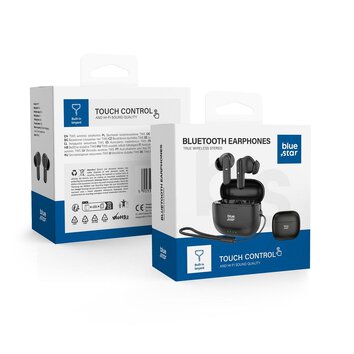 Blue Star suchawki bezprzewodowe stereo TWS BK31 czarne