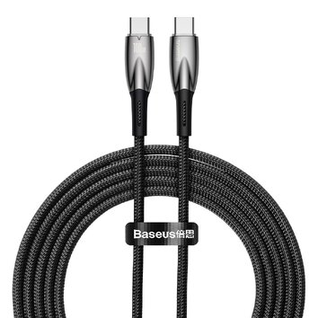 BASEUS kabel Typ C do Typ C PD 100W Glimmer CADH000801 2 m czarny