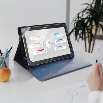 Uniwersalne etui / pokrowiec BLUN na tablet 10" niebieski (UNT)