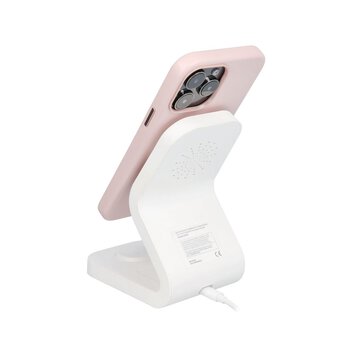 Futerał LEATHER MAG COVER kompatybilny z MagSafe do IPHONE 16 różowy