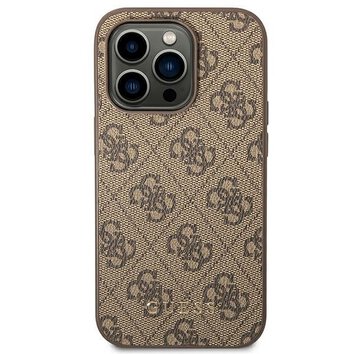 Oryginalne Etui GUESS Hardcase GUHCP14LG4GFBR do iPhone 14 PRO (4G Gold Logo / brązowy)