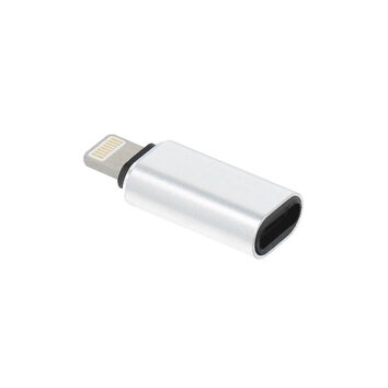 Adapter ładowarki Typ C do iPhone Lightning 8-pin srebrny