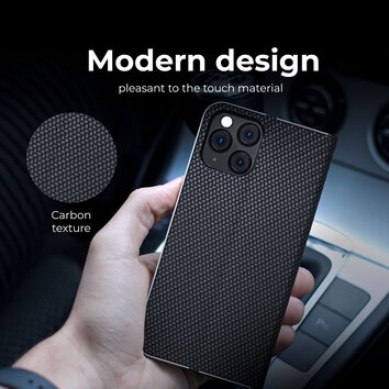 Kabura LUNA Book Carbon do SAMSUNG A05s czarny