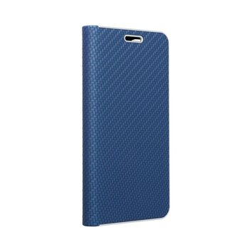 Kabura LUNA Book Carbon do HUAWEI P30 Lite niebieski