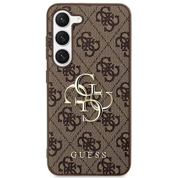 Oryginalne Etui GUESS Hardcase GUHCS24L4GMGBR do Samsung S24 Ultra (Leather 4G Metal Logo / brzowy)