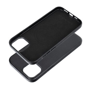 Leather Mag Cover kompatybilne z MagSafe do IPHONE 15 PLUS czarny