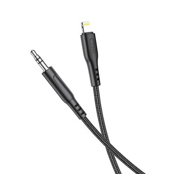 HOCO kabel AUX Jack 3,5 mm do Lightning UPA18 1 m czarny