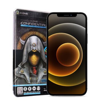 Szko hartowane X-ONE Full Cover Extra Strong Privacy - do iPhone 15 (full glue) czarny