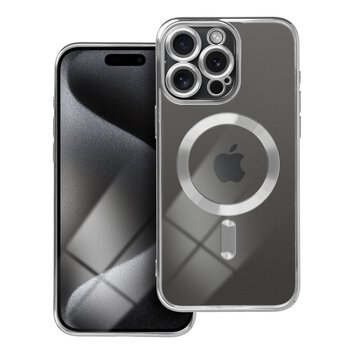 Futerał ELECTRO MAG COVER kompatybilny z MagSafe do IPHONE 15 Pro srebrny