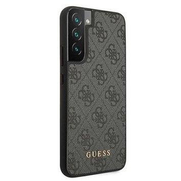 Oryginalne Etui GUESS Hardcase GUHCS22SG4GFGR do Samsung S22 (4G Metal Gold Logo / szary)