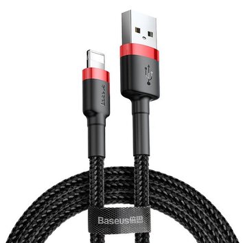 BASEUS kabel USB do Apple Lightning 8-pin 2,4A Cafule CALKLF-A19 0,5m czerwono-czarny