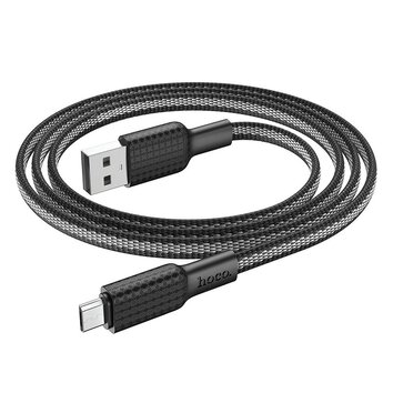 HOCO kabel USB do Micro 2,4A Jaeger X69 czarno-biały