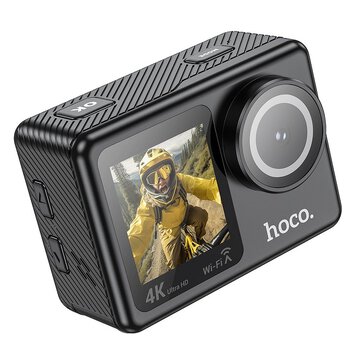 HOCO kamera sportowa z dwoma wywietlaczami 1,3" + 2" 4K/30fps DV101 czarna