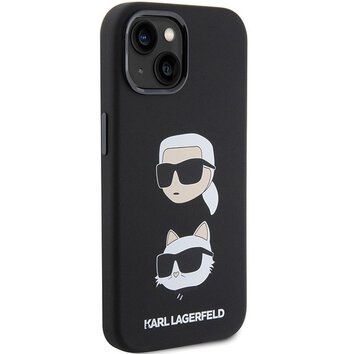 Oryginalne Etui KARL LAGERFELD Hardcase KLHCP15MSDHKCNK do iPhone 15 Plus (Silicone KC / czarny)