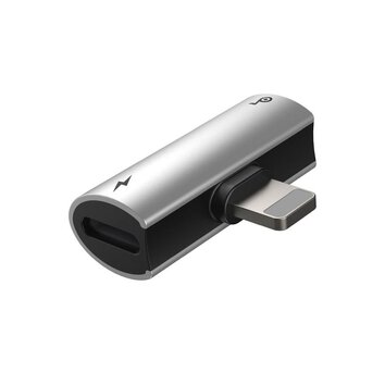 BASEUS adapter 2w1 Lightning do 2 x Lightning CAL46-S1 srebrno czarny