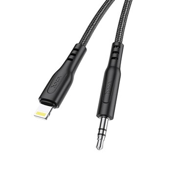 HOCO kabel AUX Jack 3,5 mm do Lightning UPA18 1 m czarny