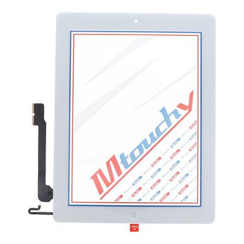 MUSTTBY Ekran dotykowy + taśma klejąca + Home do iPAD 4 (biały)