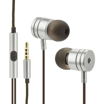 Zestaw słuchawkowy / słuchawki Stereo  box MI metal srebrne (Jack 3,5mm)