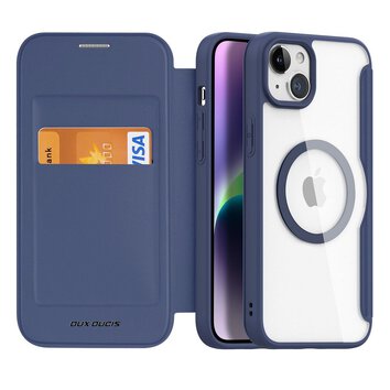 DUX DUCIS kabura SKIN X PRO kompatybilna z MagSafe do IPHONE 15 Plus niebieska