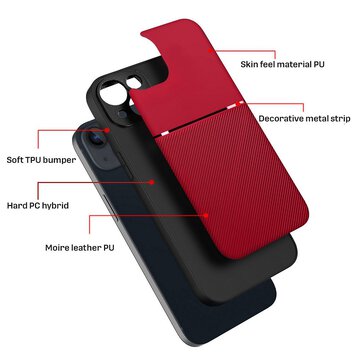 Futera NOBLE do IPHONE 15 Pro czerwony