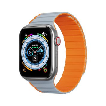 DUX DUCIS pasek LD silikonowy do Apple Watch 38 / 40 / 41 mm szaro pomaraczowy