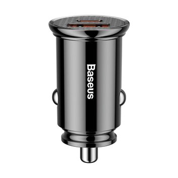 BASEUS adowarka samochodowa USB A + Typ C PD3.0 QC4.0 5A 30W CCALL-YS01 czarna