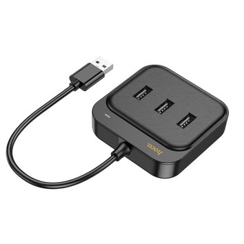 HOCO adapter HUB 4w1 USB A HB35 0,2 m czarny