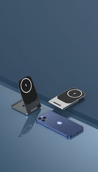 VEGER podstawka biurkowa z adowarka indukcyjna kompatybilne z MagSafe 15W Y56 czarna