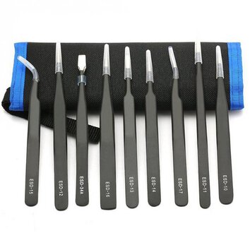UF-TOOLS - Zestaw pincet ESD-9 (9szt.)