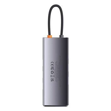 BASEUS HUB adapter przejściówka 7w1 Typ C na 3x USB3.0 / PD / 2x HDMI / RJ45 szary WKWG040113/BS-OH044