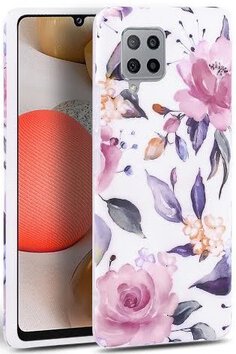 TECH-PROTECT FLORAL GALAXY A42 5G WHITE