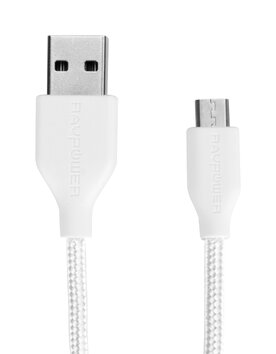 Kabel USB - micro USB RAVPower RP-CB016 - 0,9 m, biały