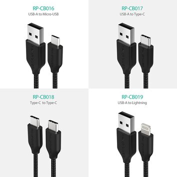 Kabel USB - micro USB RAVPower RP-CB016 - 0,9 m, biały