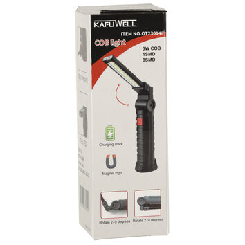 KAFUWELL Latarka warsztatowa USB COB magnes akumulator 1200 mAh 200 lm