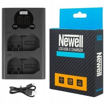 Ładowarka dwukanałowa Newell do akumulatorów EN-EL15 NIKON USB-C!