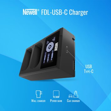 Ładowarka dwukanałowa Newell FDL-USB-C do akumulatorów EN-EL15 do Nikon