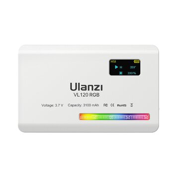 Lampa LED Ulanzi VL120 - RGB, WB (2500 K - 9000 K), biała